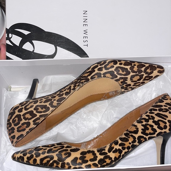 Nine West Shoes Nine West Short Heeled Animal Print Shoes Poshmark